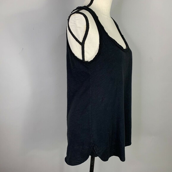 Pure+Gold Tank Top Women Small Black Hi-low Hem Scoop Neck - Picture 4 of 9